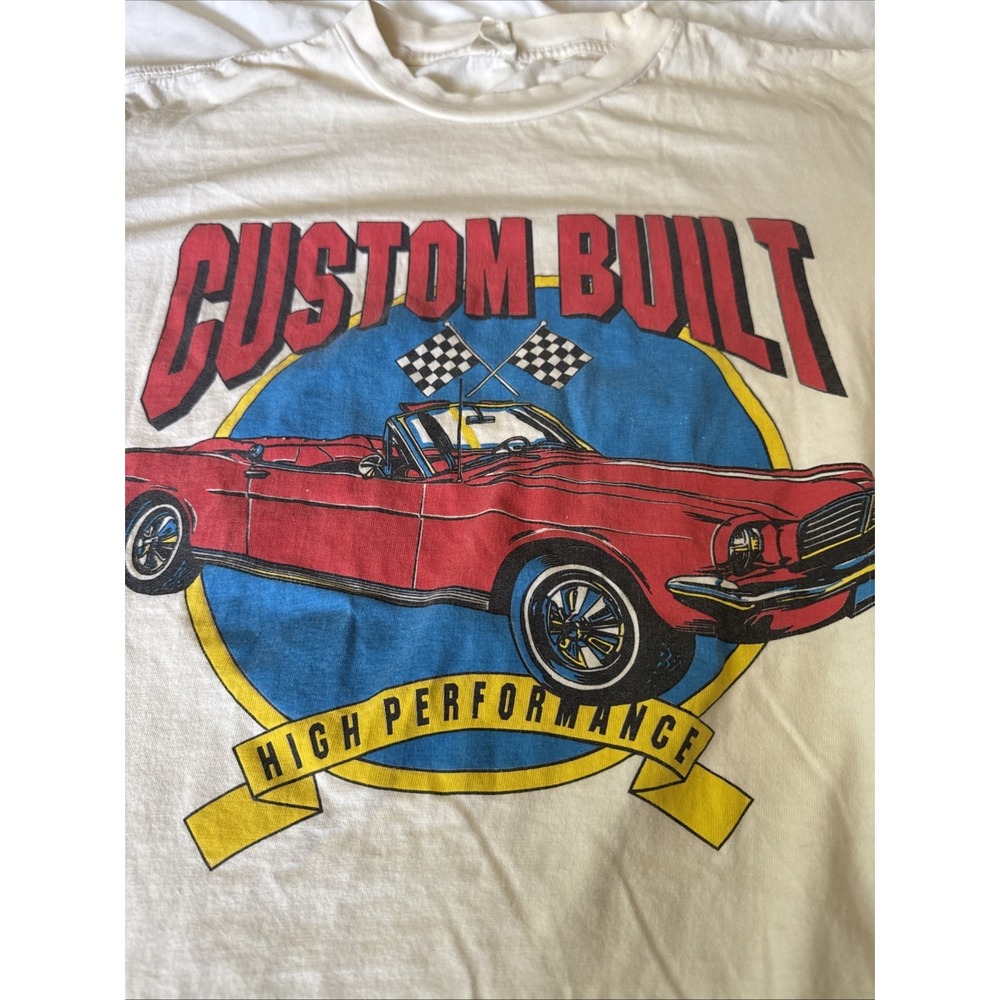 Vintage Mustang T-shirt Large Single Stitch Chomp High Performance - Picture 2 of 6